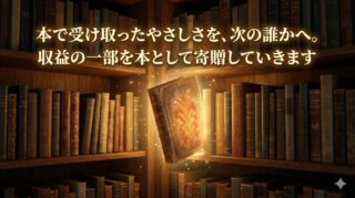 本で受け取ったやさしさを、次の誰かへ。収益の一部を本として寄贈していきます