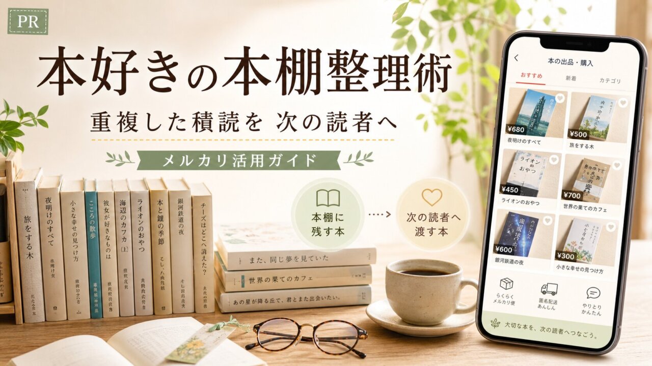 本好きあるある。「同じ本を二冊買ってた…」そんな積読整理にメルカリがちょうどいい【PR】
